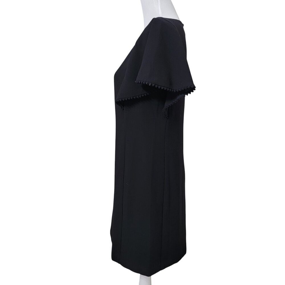 Loft Size 4 Black Flutter Sleeve Sheath Dress, Gently Used Condition - Picture 3 of 16